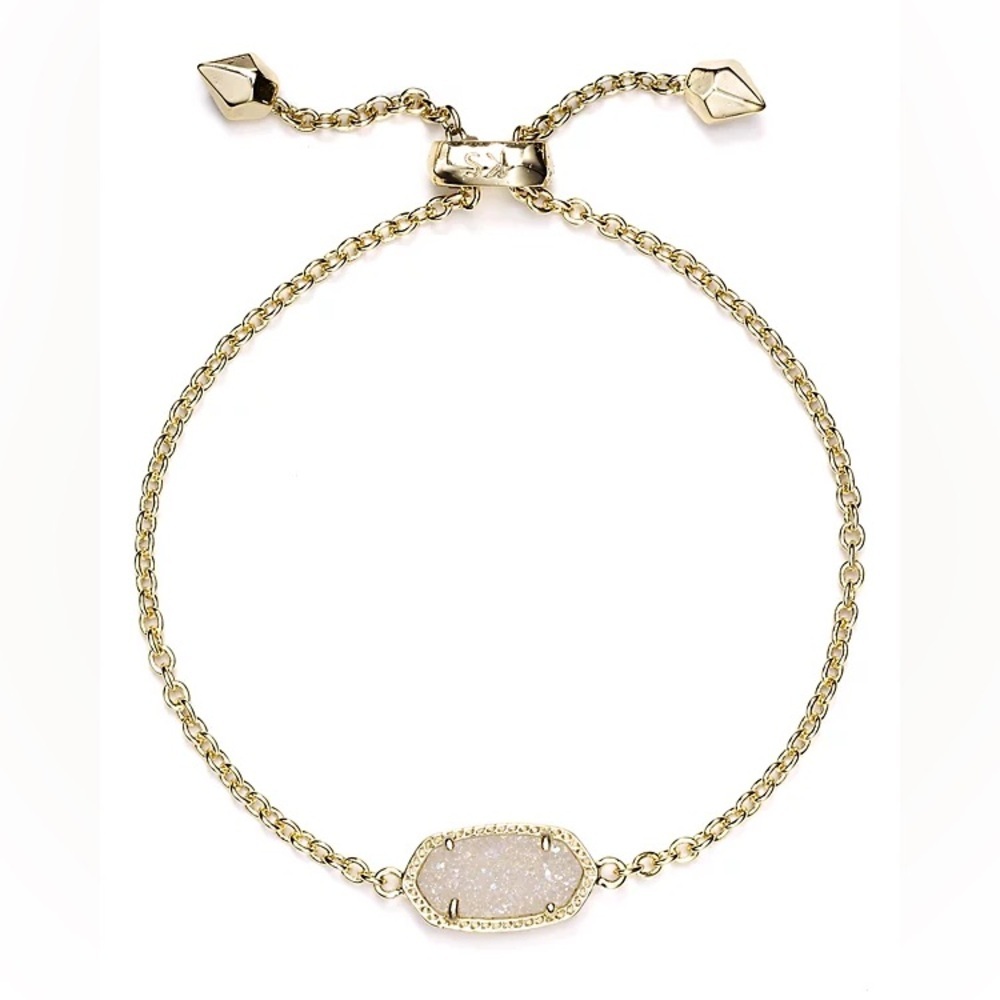 Kendra Scott • Elaina Slider Bracelet • Gold Tone Drusy Stone